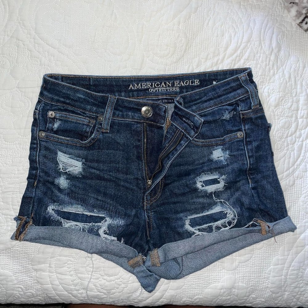 American Eagle Ripped Jean Shorts